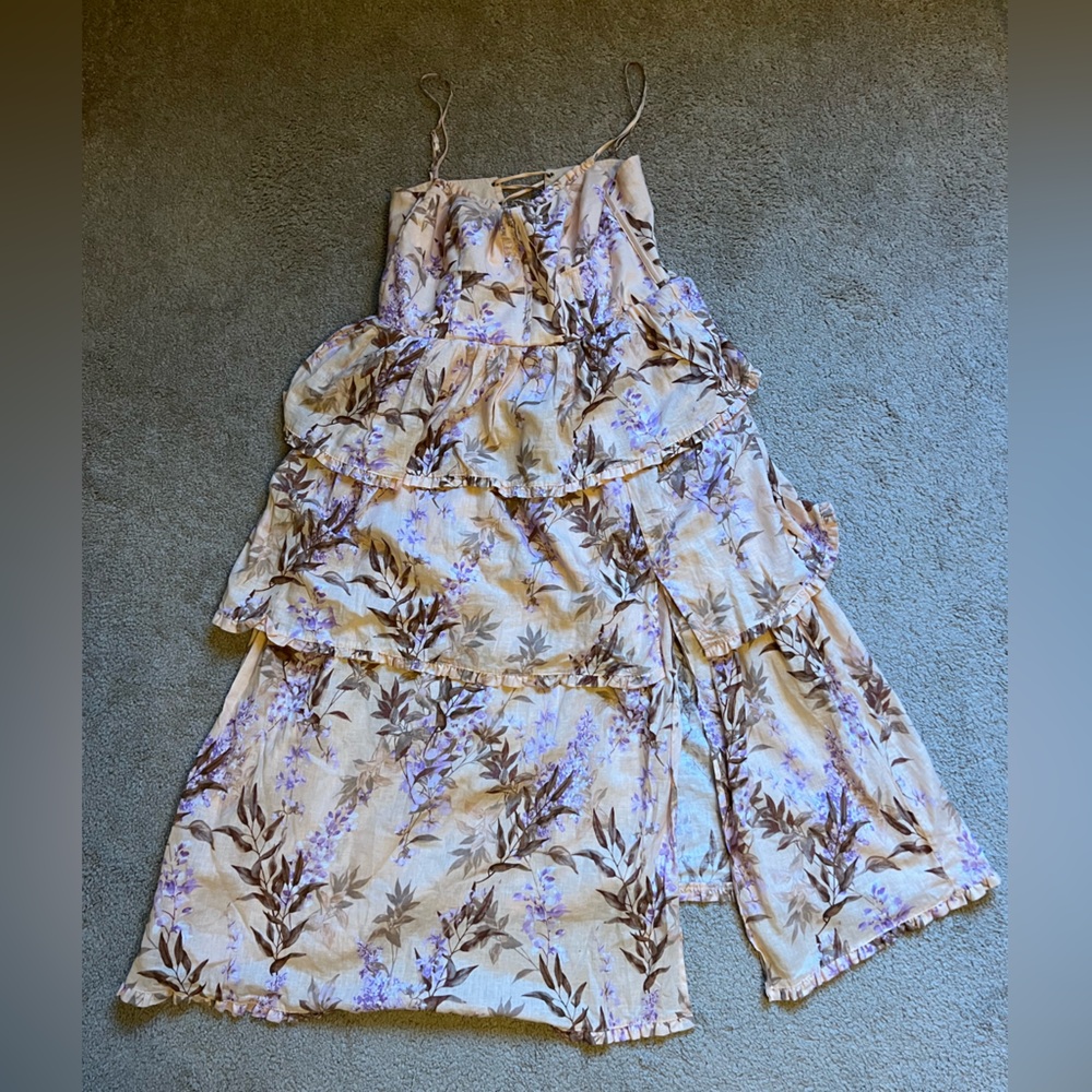House of Harlow 1960 Floral Tier Corset Dress Size Medium - Picture 2 of 15